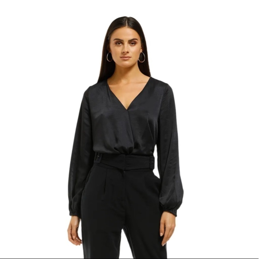 W/ISH The Label Infinity Blouse In Dark Ink Size Small